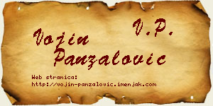 Vojin Panzalović vizit kartica